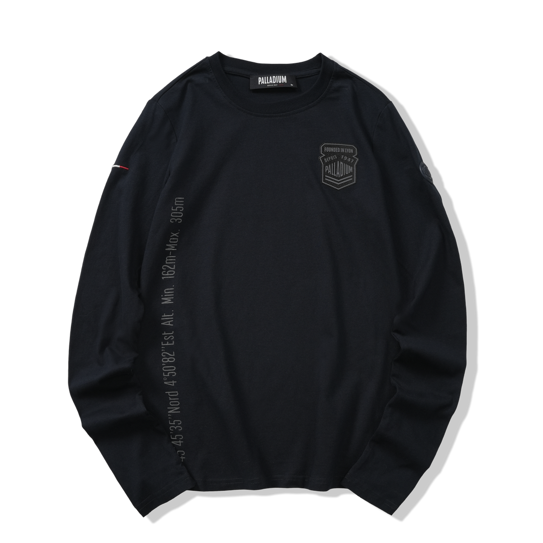 L/S TEE GPS PRINT ANTHRACITE