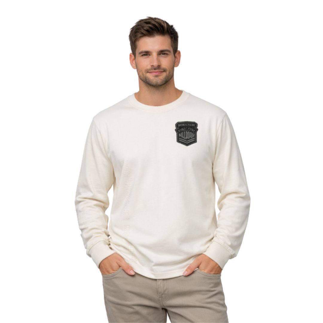 L/S Tee Gps Print Star White 108359-116