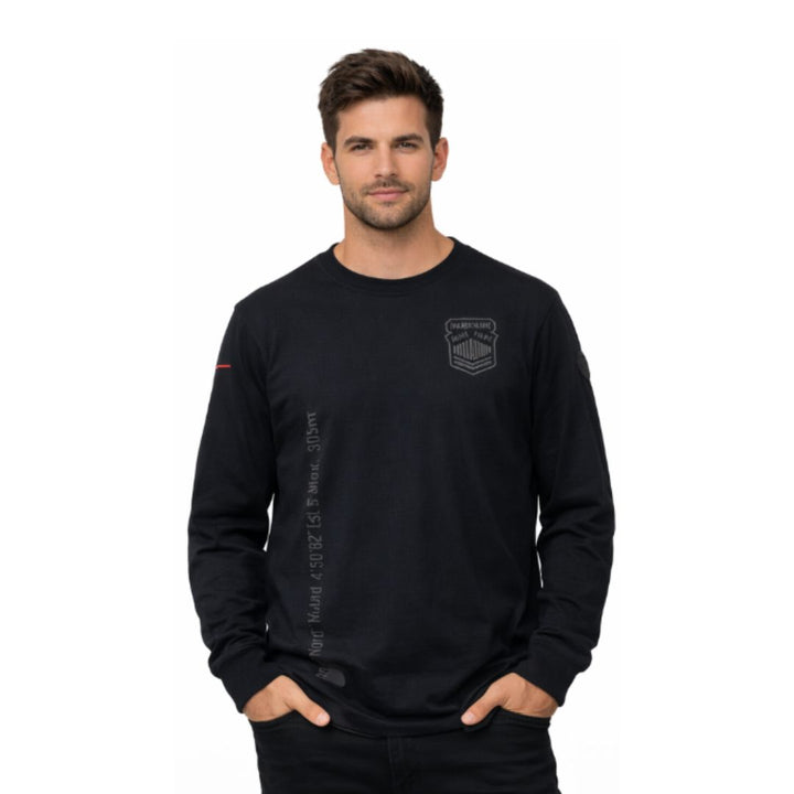 L/S Tee Gps Print Anthracite Men 108359-009