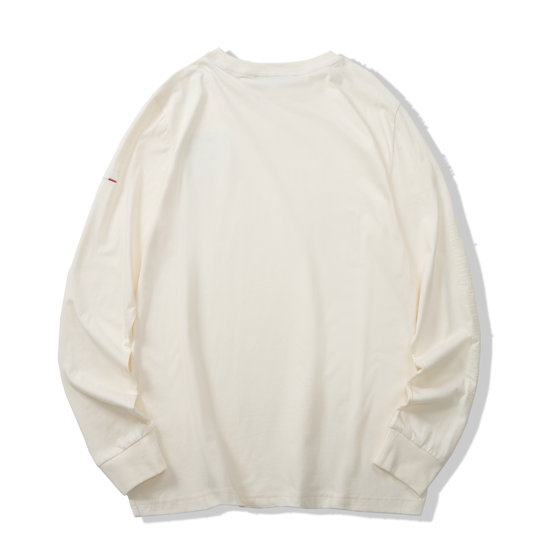 L/S TEE GPS PRINT STAR WHITE