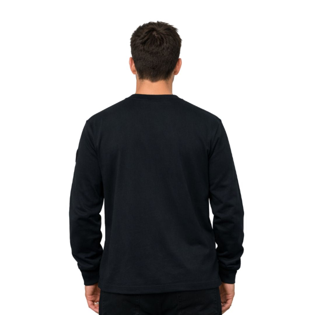 L/S Tee Slv Logo Print Anthracite 108458-009