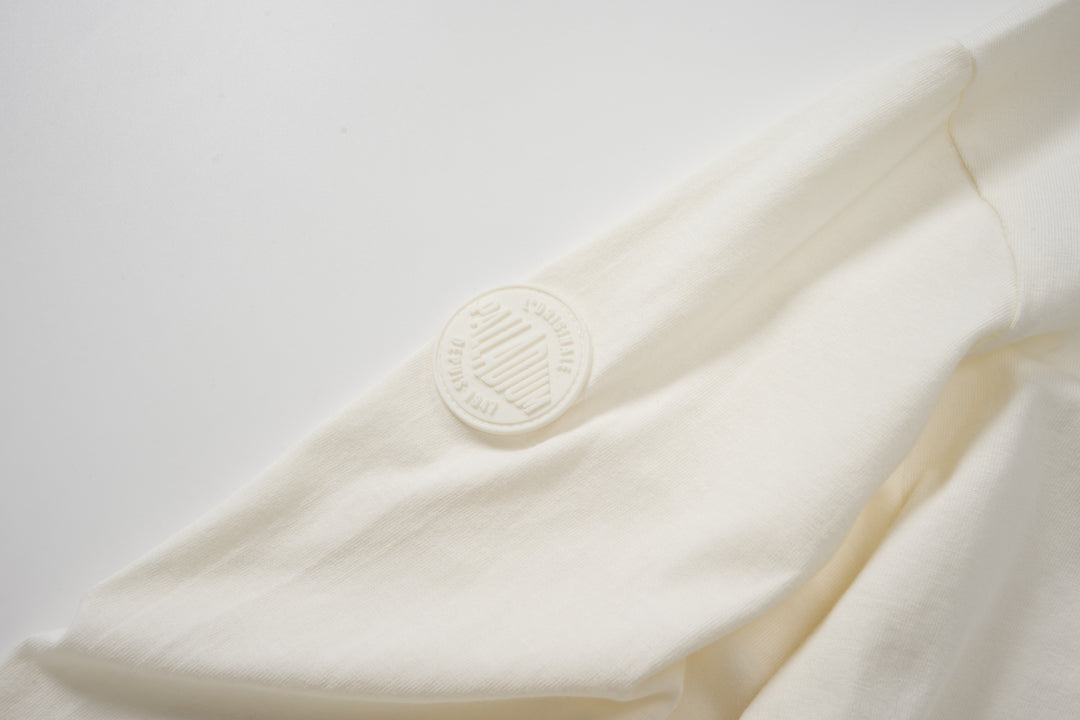 L/S TEE SLV LOGO PRINT STAR WHITE