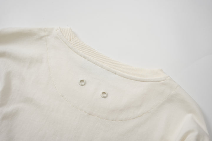 L/S TEE SLV LOGO PRINT STAR WHITE