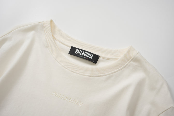 L/S TEE SLV LOGO PRINT STAR WHITE