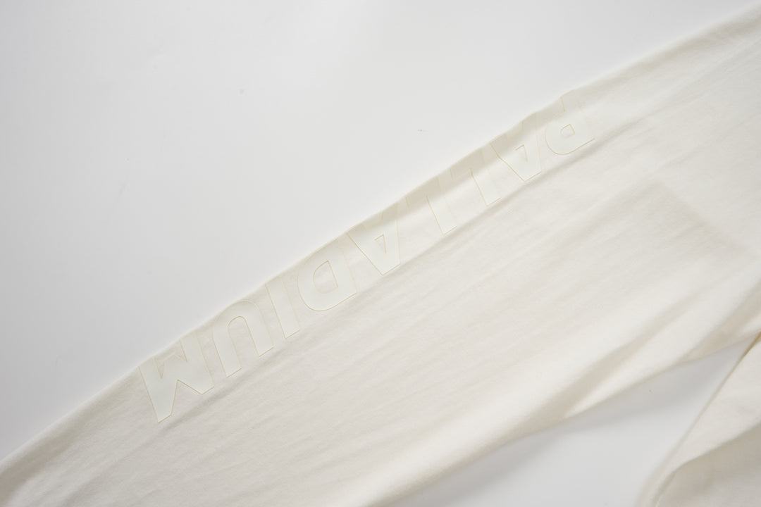 L/S TEE SLV LOGO PRINT STAR WHITE