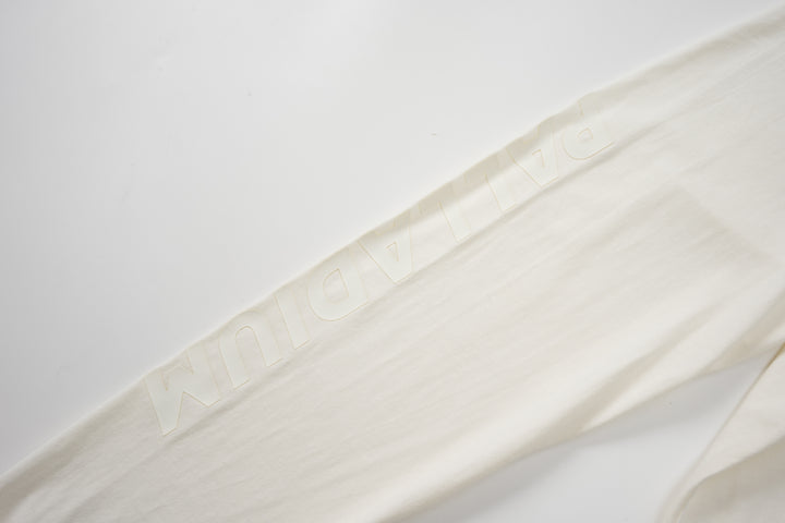 L/S TEE SLV LOGO PRINT STAR WHITE