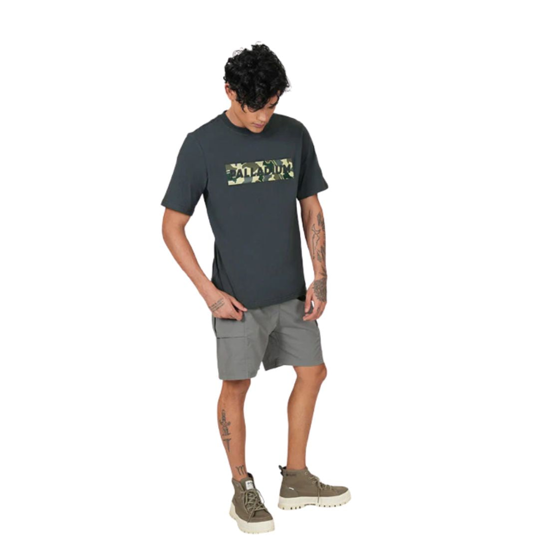 S/S Tee Camo Banner Men'S T-Shirt Ebony 108483-072