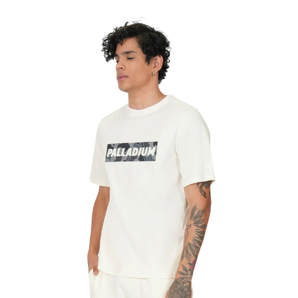 S/S Tee Camo Banner Men'S T-Shirt Star White 108483-116