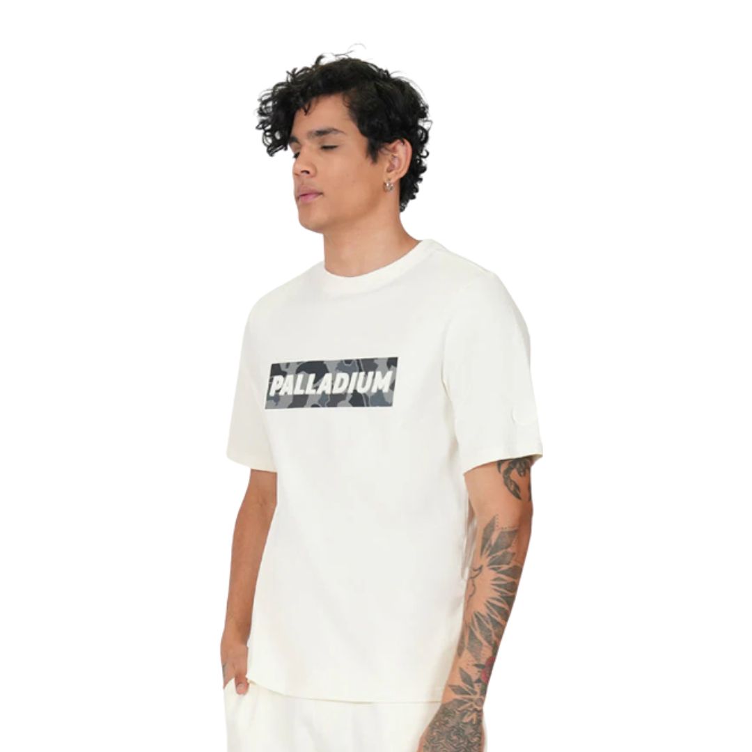 S/S Tee Camo Banner Men'S T-Shirt Star White 108483-116