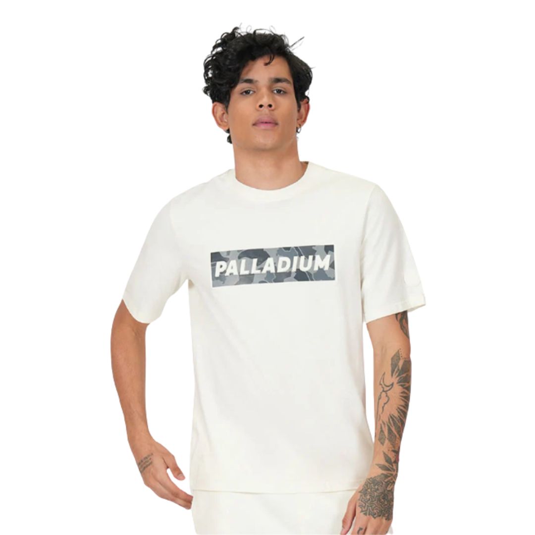 S/S Tee Camo Banner Men'S T-Shirt Star White 108483-116