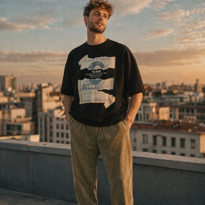 Ht Tee Print Vintage Anthracite 109295-009