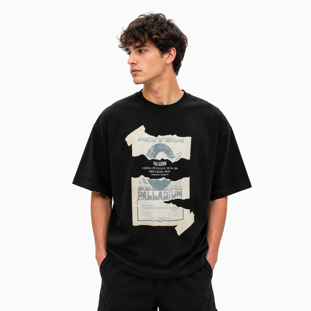 Ht Tee Print Vintage Anthracite