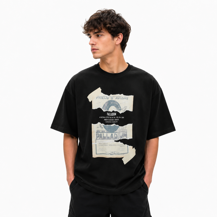 Ht Tee Print Vintage Anthracite