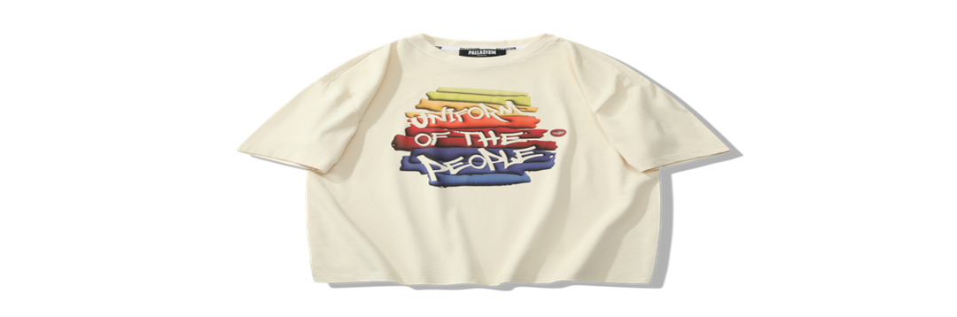 MT TEE PRINT RAINBOW White