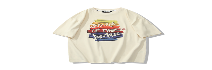 MT TEE PRINT RAINBOW White