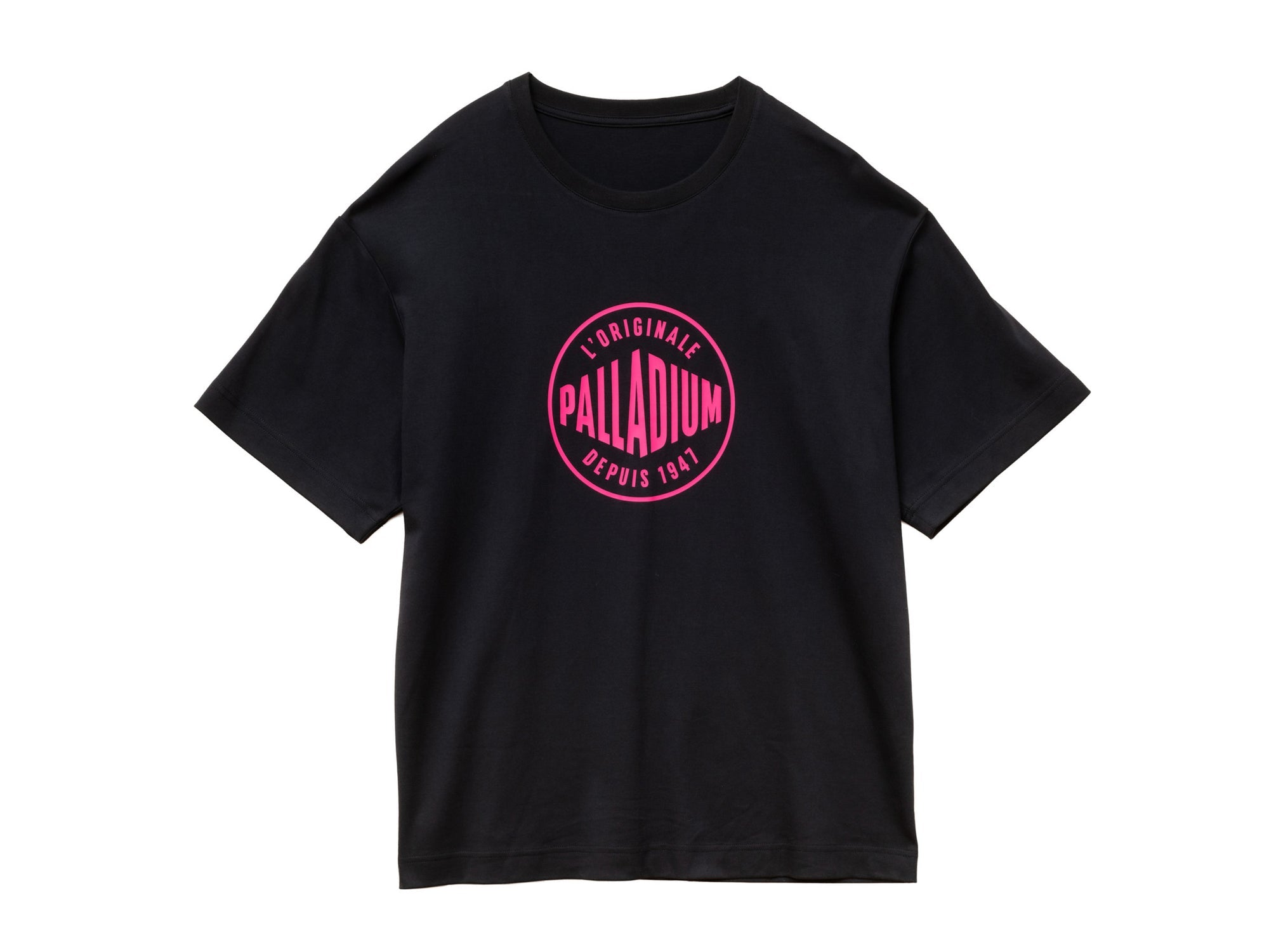 Unisex Palladium France Logo Cotton T-Shirt Black 1710934-008