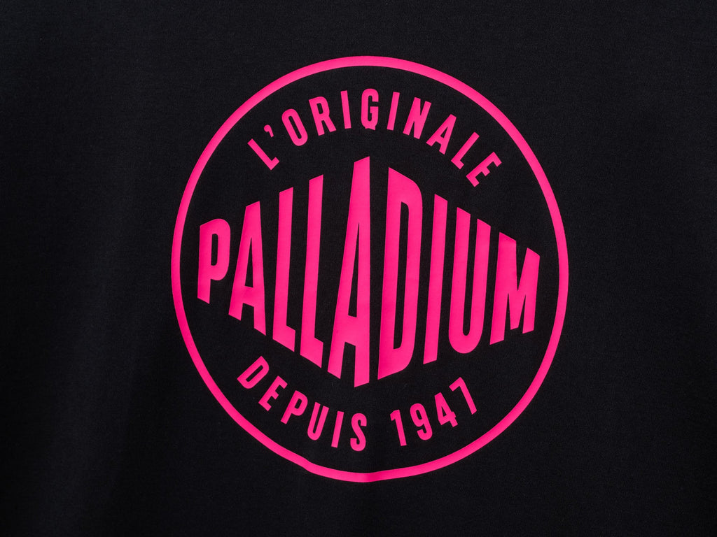 Unisex Palladium France Logo Cotton T-Shirt Black 1710934-008