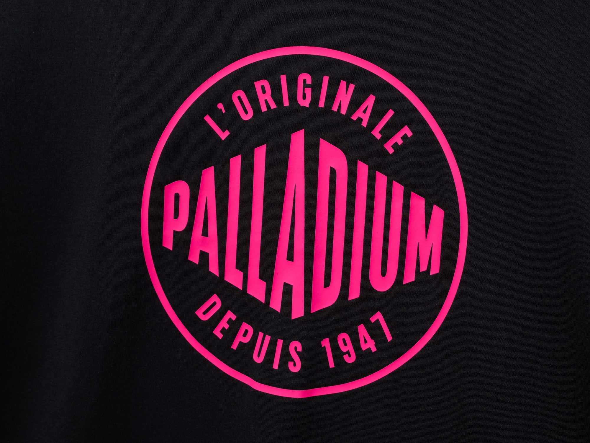 Unisex Palladium France Logo Cotton T-Shirt Black 1710934-008