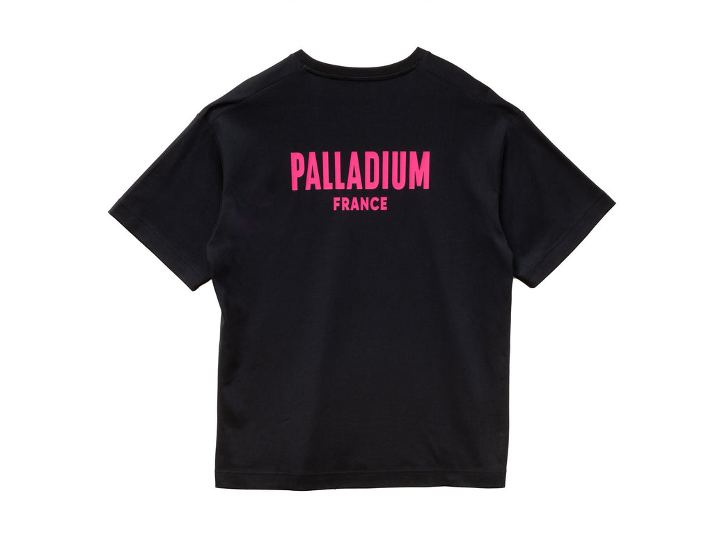 Unisex Palladium France Logo Cotton T-Shirt Black 1710934-008