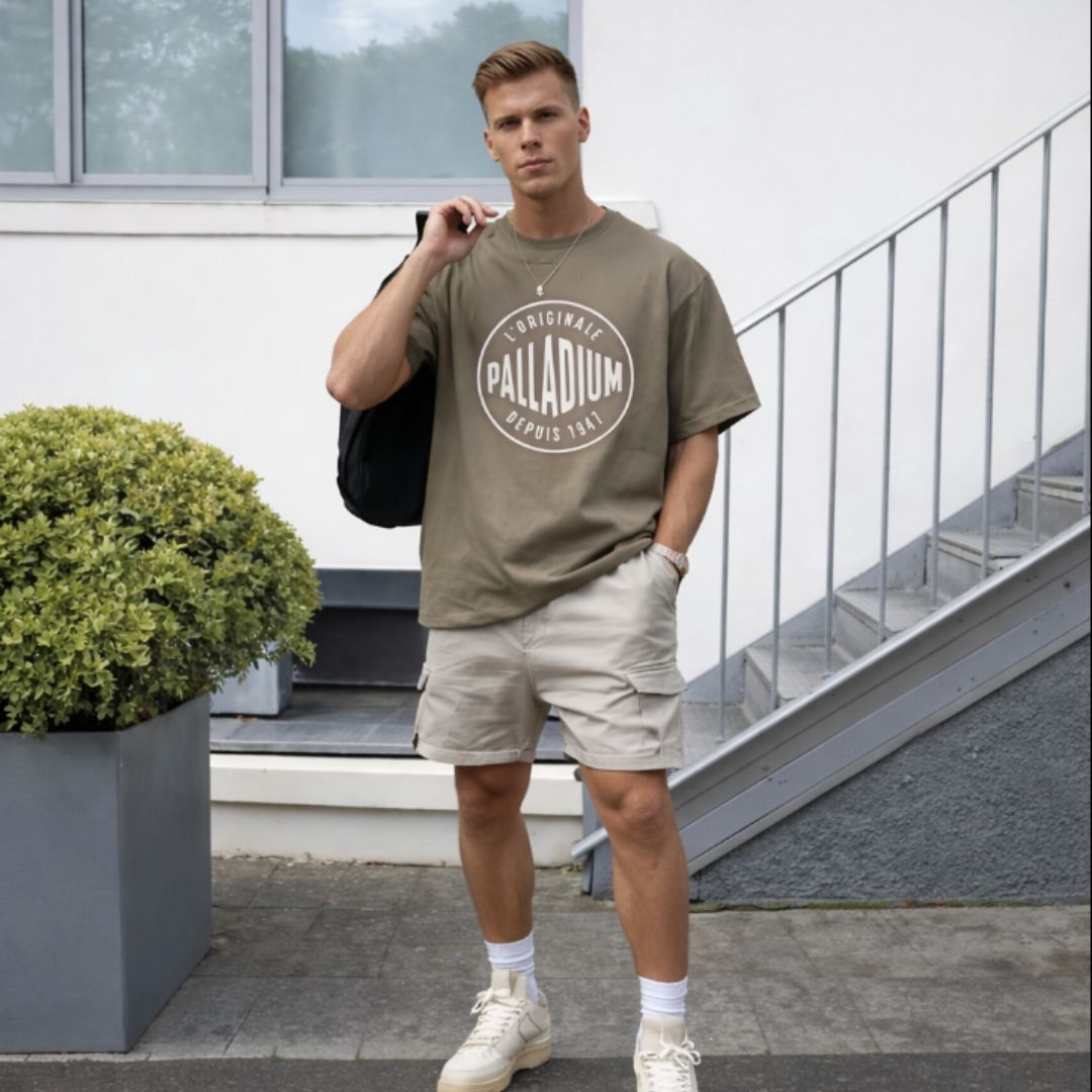 Unisex Palladium France Logo Cotton T-Shirt 1710934-377