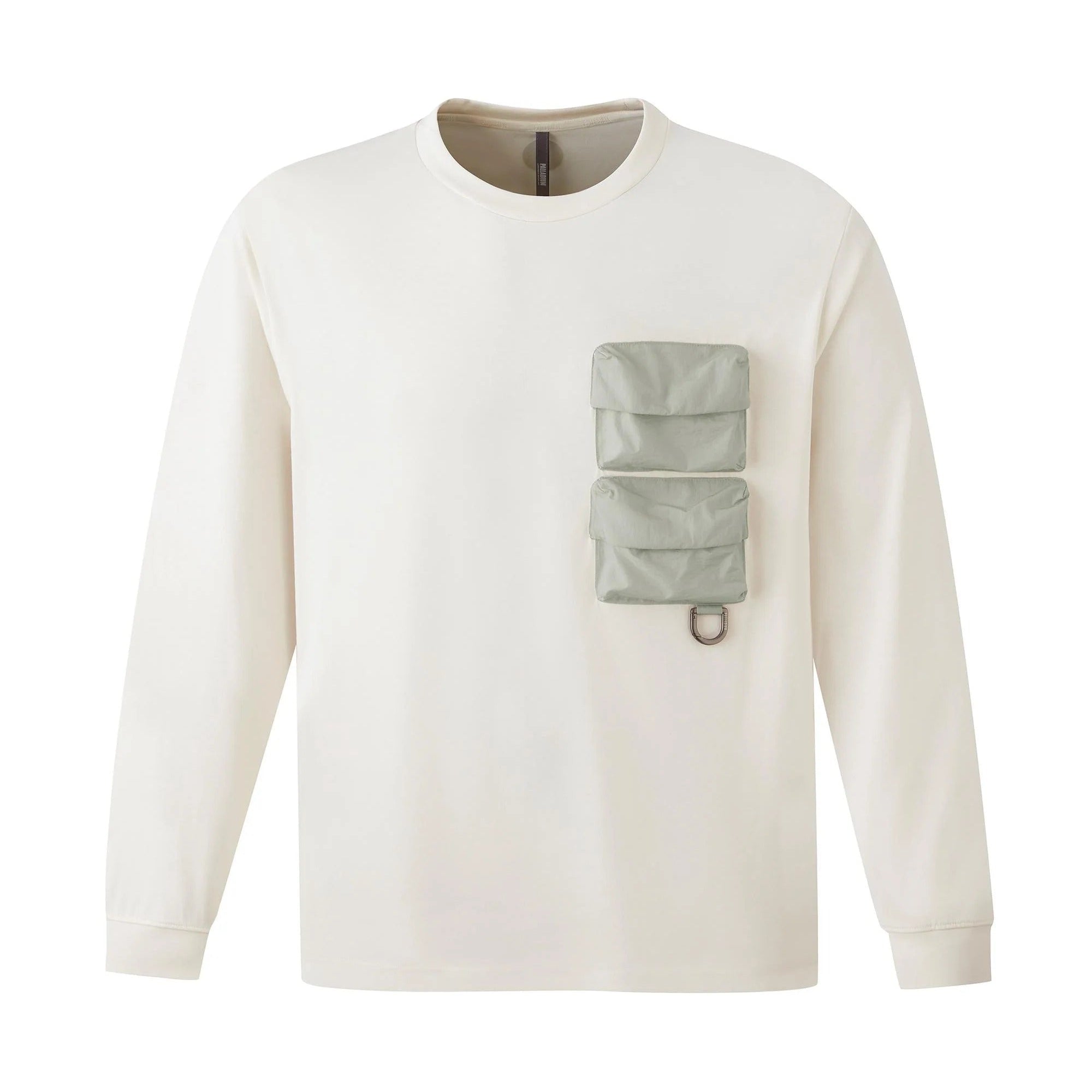 Unisex 3D Pockets Long Sleeves T-Shirt Fresh Grey 1711711-026