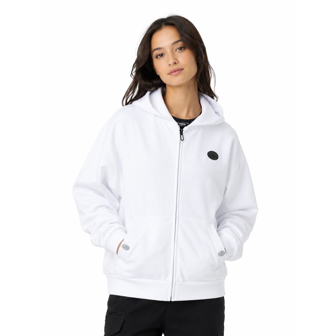 Ht Zip Hoodie Scratch Print White 179296-100