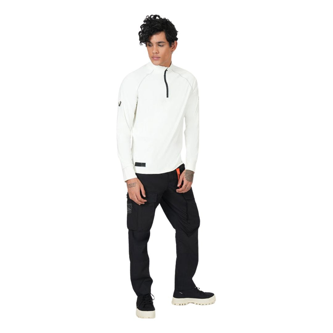 L/S Tee Half Zip Men'S Jacket Star White 108449-116