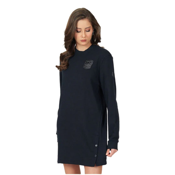 Sweat Dress Avn Patches Women'S Dress Anthracite 198368-009