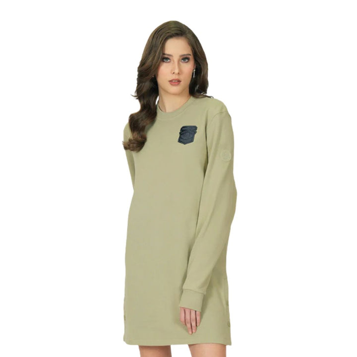Sweat Dress Avn Patches Women'S Dress Eucaliptus 198368-357