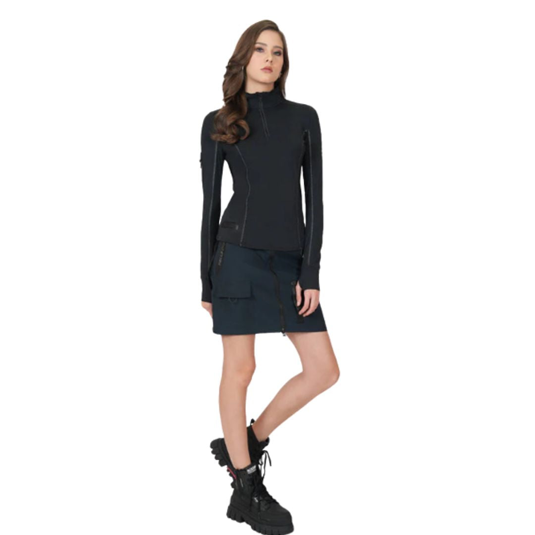L/S Tee Half Zip Women'S Jacket Anthracite 198449-009