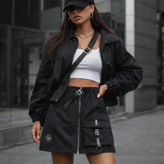 Ut Skirt Zip W Black