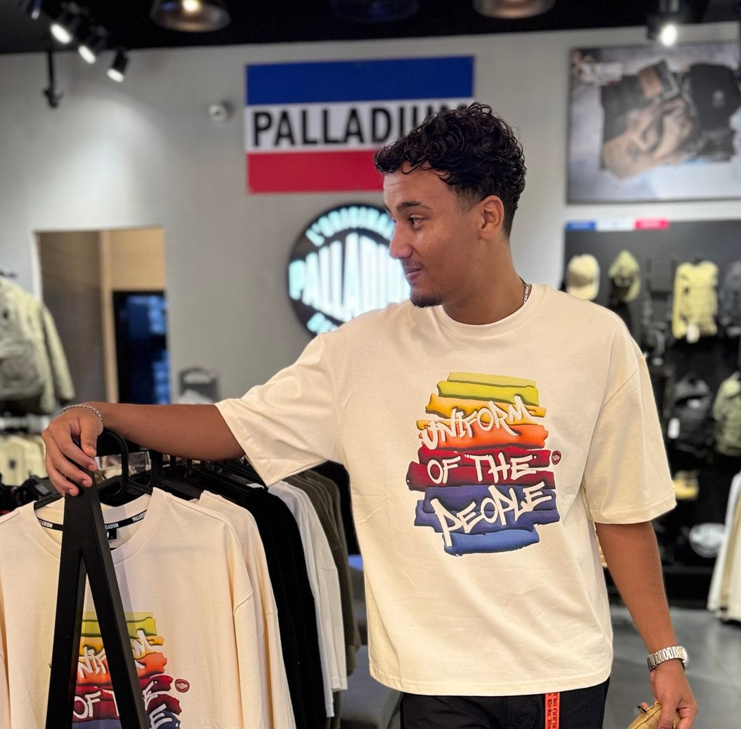 MT TEE PRINT RAINBOW White