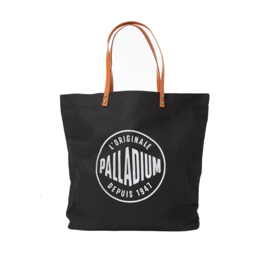 Round Logo Tote Bag Black Bg587-008