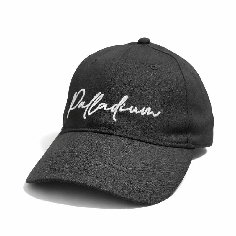 Black cap with 'Palladium' logo on a white background