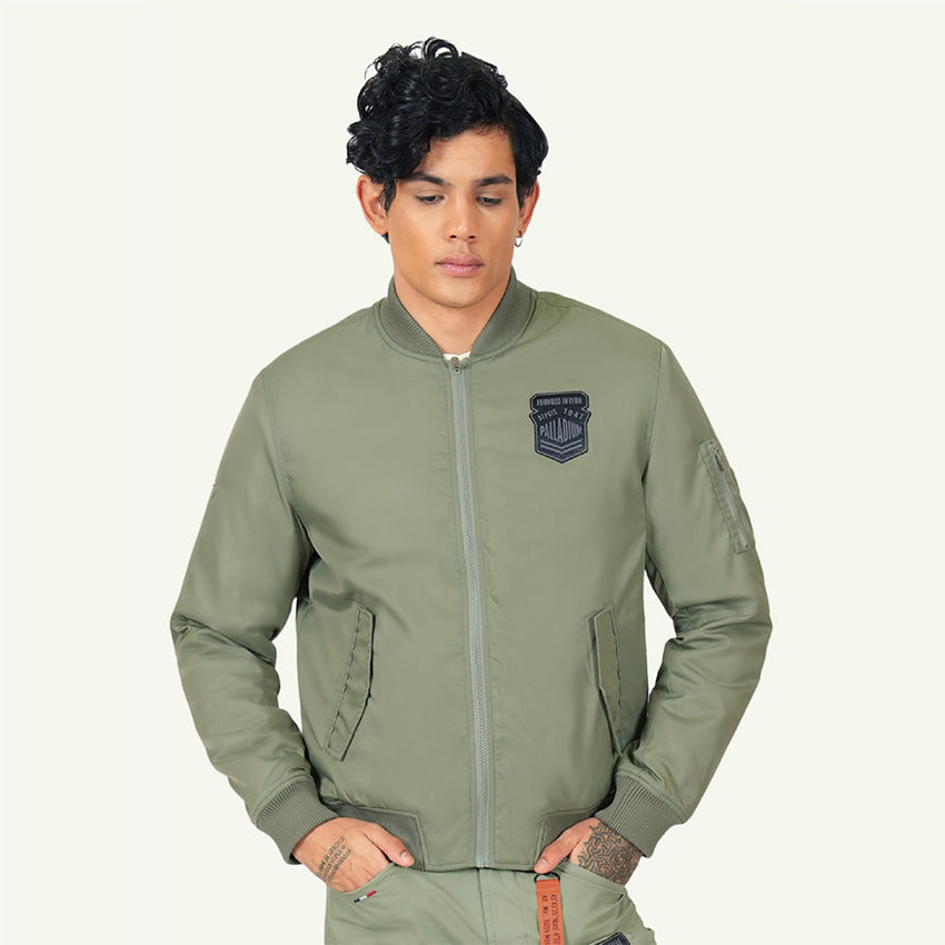 BOMBER JKT AVN PATCH MEN'S JACKET - VETIVER