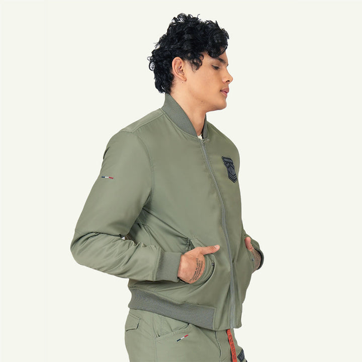 BOMBER JKT AVN PATCH MEN'S JACKET - VETIVER