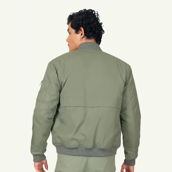 BOMBER JKT AVN PATCH MEN'S JACKET - VETIVER