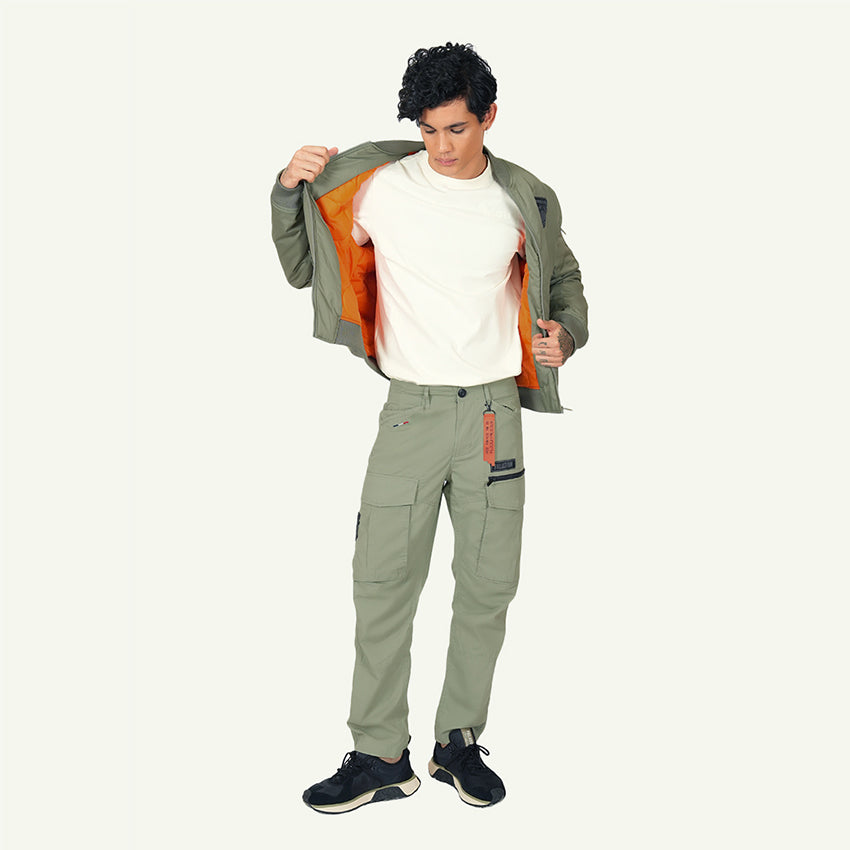 BOMBER JKT AVN PATCH MEN'S JACKET - VETIVER