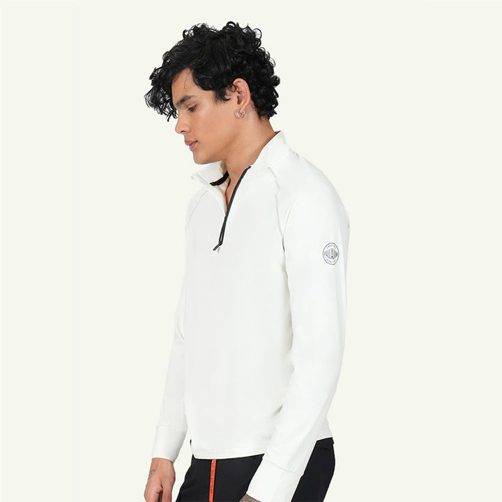 L/S TEE HALF ZIP MEN'S JACKET STAR WHITE