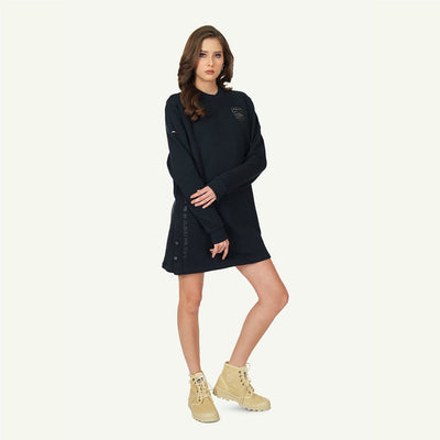 SWEAT DRESS AVN PATCHES WOMEN'S DRESS ANTHRACITE