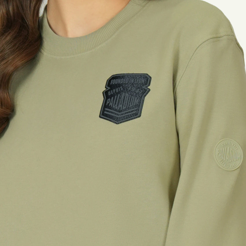 SWEAT DRESS AVN PATCHES WOMEN'S DRESS EUCALIPTUS