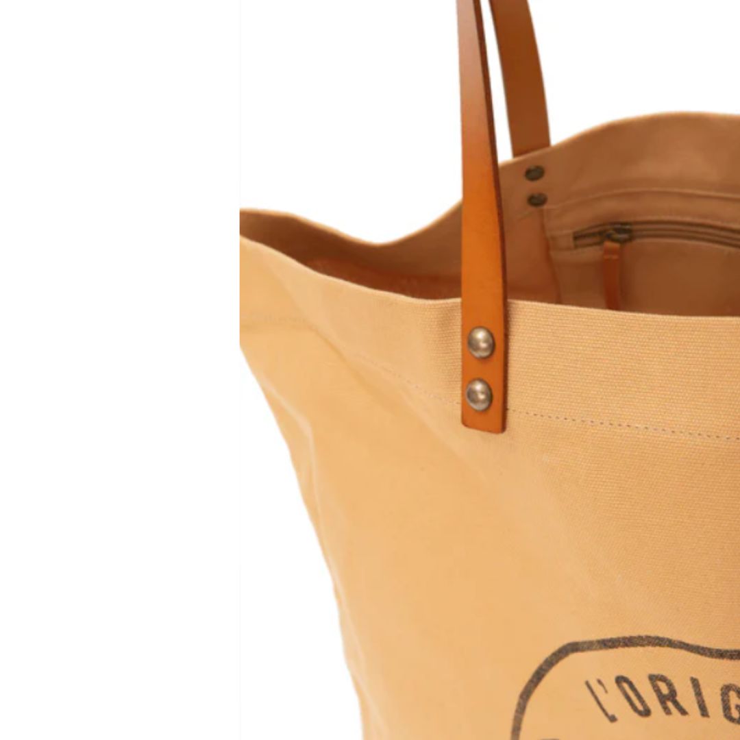 Round Logo Tote Bag Camel Bg587-259