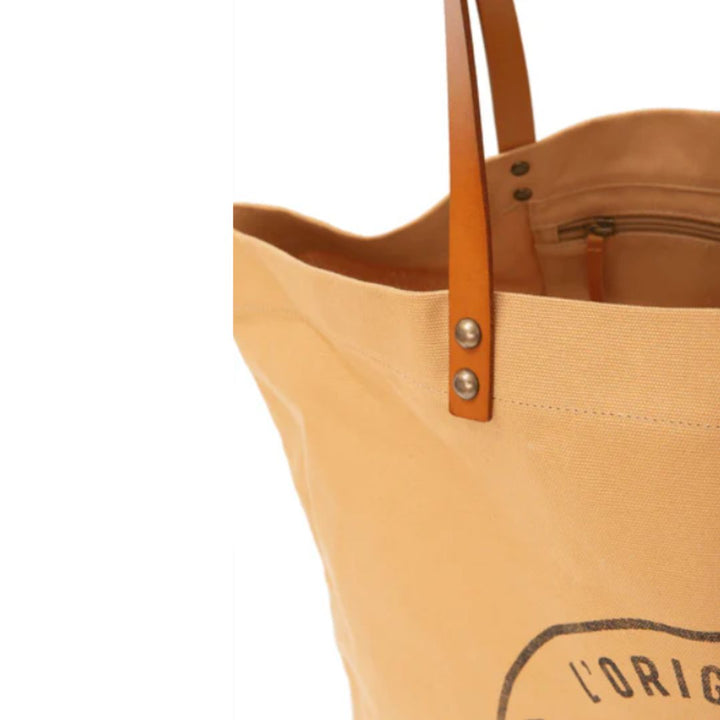 Round Logo Tote Bag Camel Bg587-259