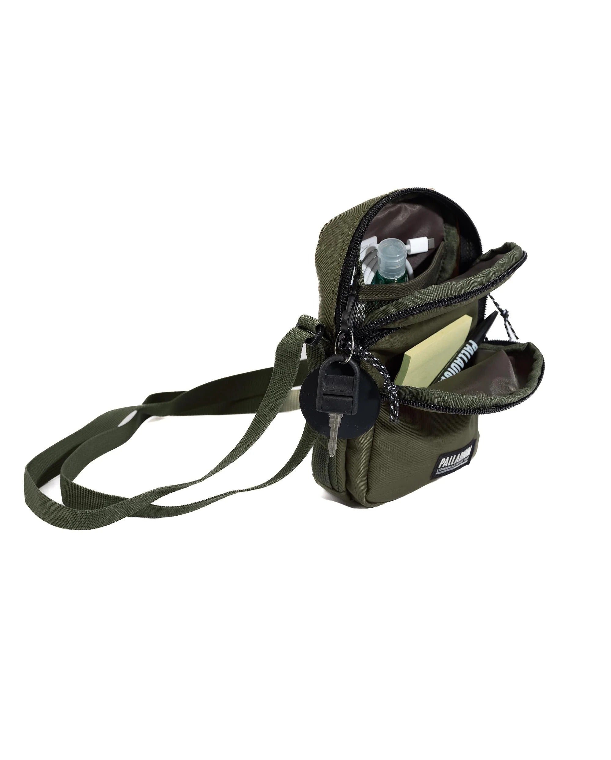 Palladium Logo Water Repellent Crossbody Bag Dusky Green Bg656-308