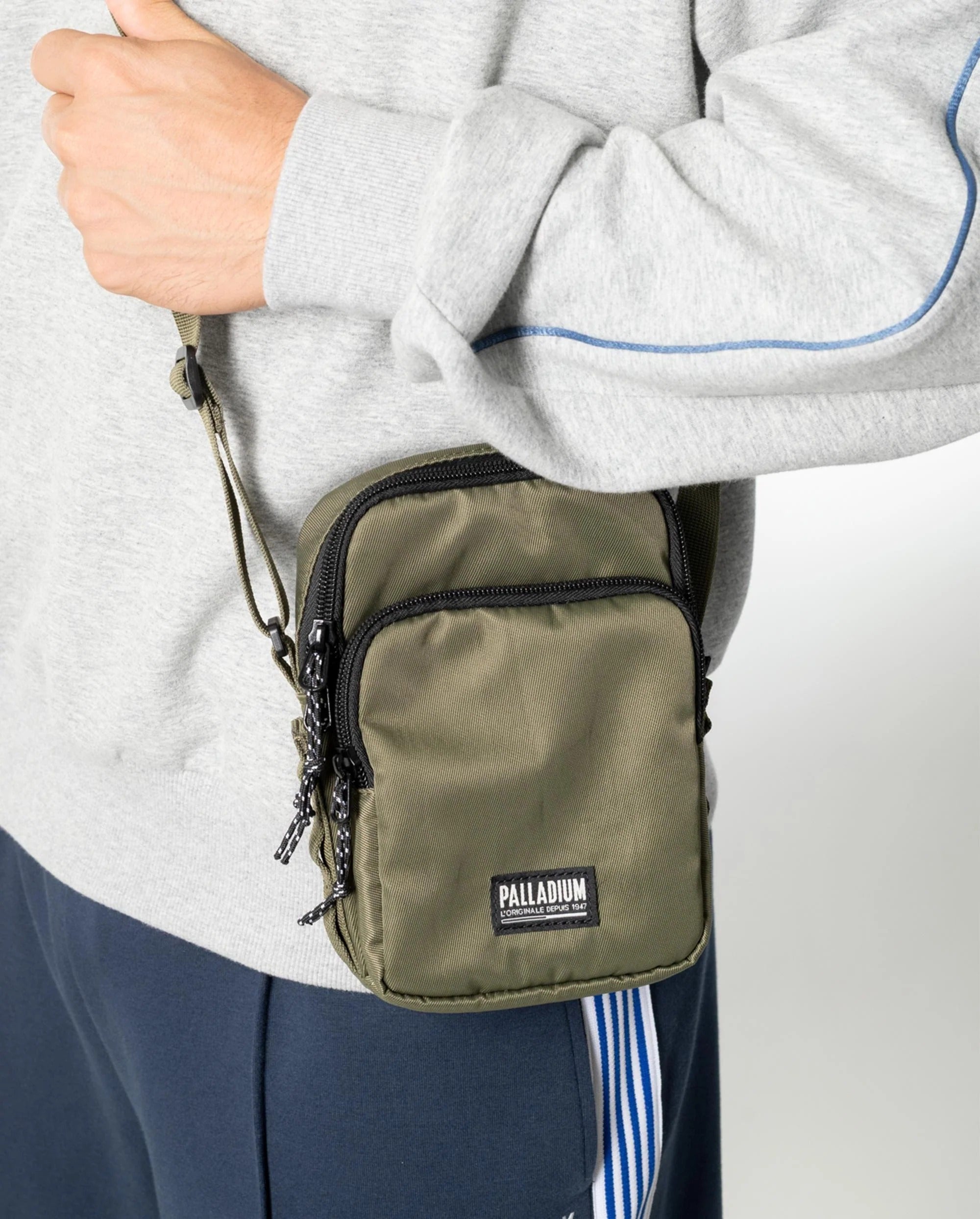 Palladium Logo Water Repellent Crossbody Bag Dusky Green Bg656-308