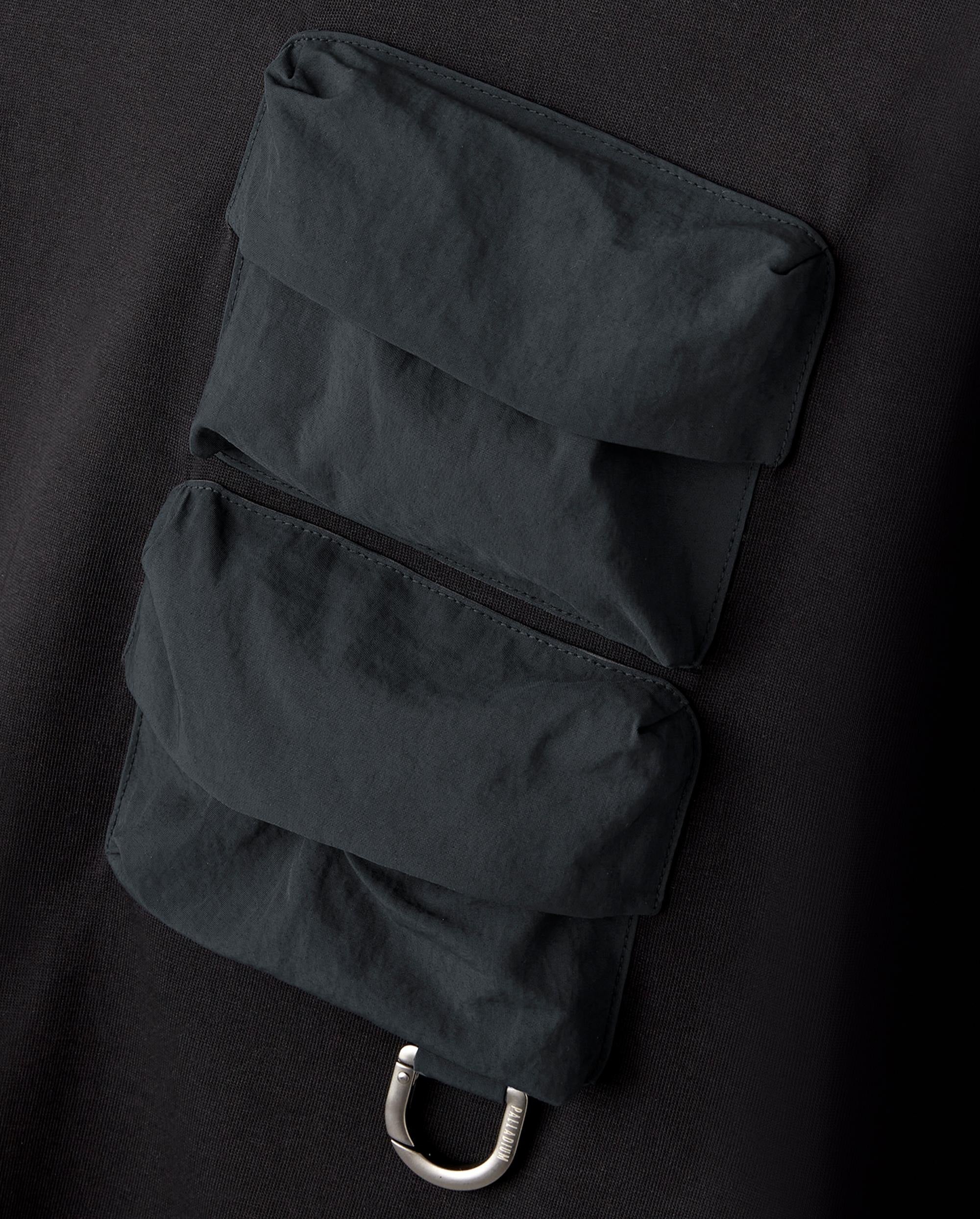 Unisex 3D Pockets Long Sleeves T-Shirt Black 1711711-008