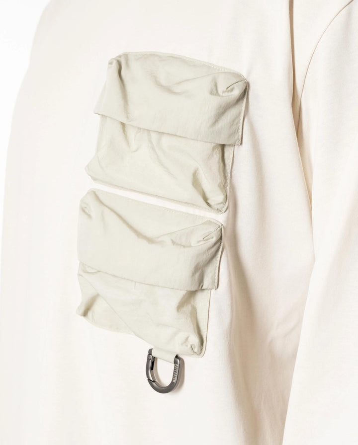 UNISEX 3D POCKETS LONG SLEEVES T-SHIRT FRESH GREY