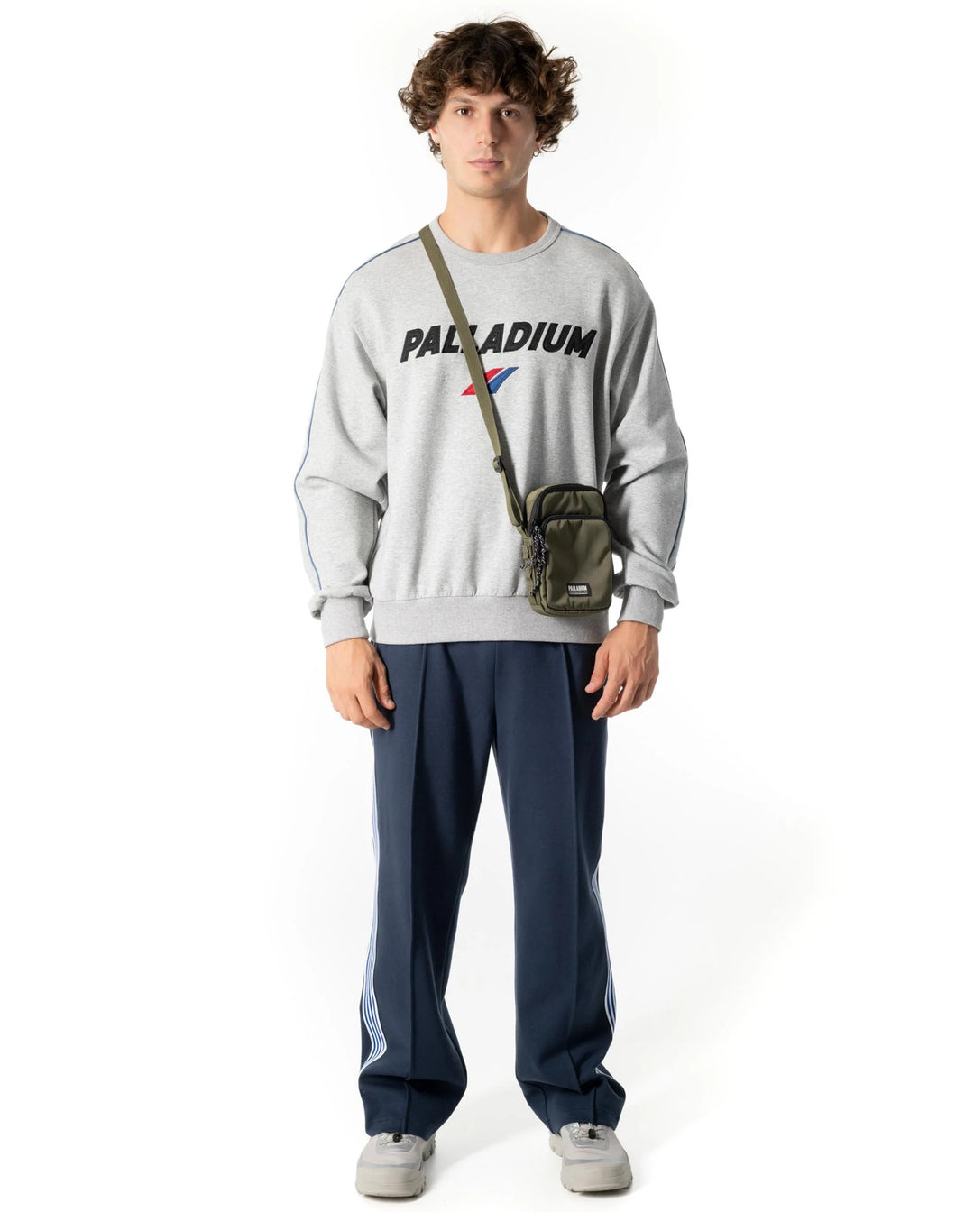 MEN'S LOGO SIDE STRIPES COLOR BLOCKS PANTS OMBRE BLUE