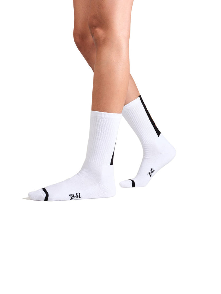 JACQUARD MID SOCKS 1 WHITE