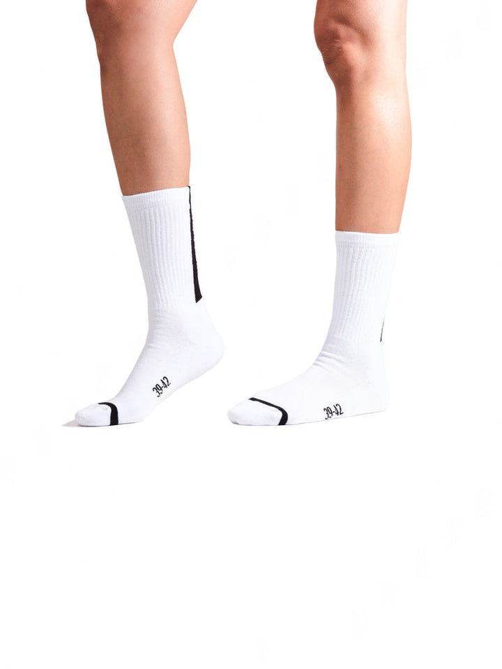 JACQUARD MID SOCKS 1 WHITE